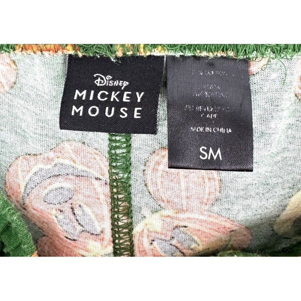 Disney Mickey Mouse Halloween Pajama Bottoms Women's Small Jack O Lantern Print - Picture 9 of 9